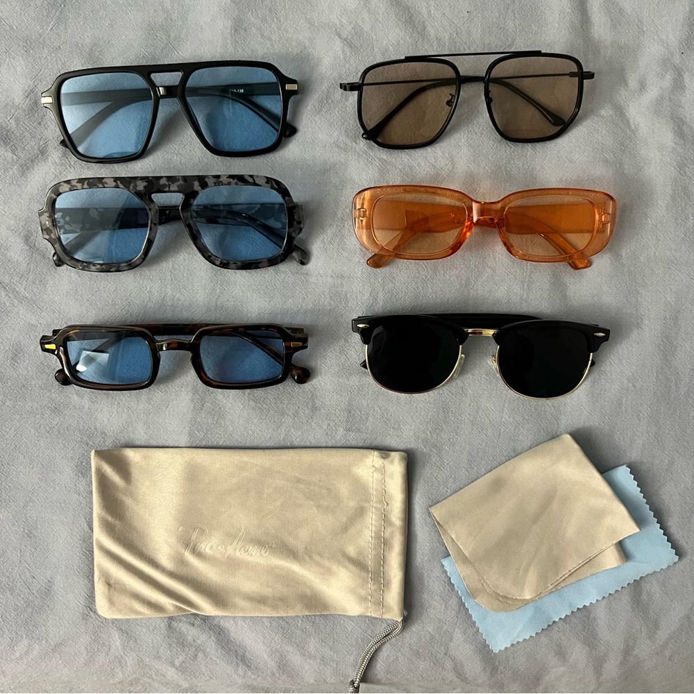 6 Pair Fashion Sunglasses Set - Picture 2 of 4